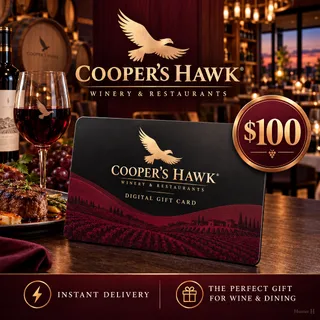 $100.00 Coopers Hawk Gift Card⚡️FLASH SALE ⚡️