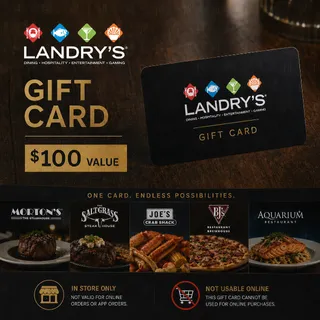 $100 Landrys Gift Card⚡️FLASH SALE ⚡️