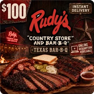 $100.00 Rudy BBQ Gift Card⚡️FLASH SALE ⚡️