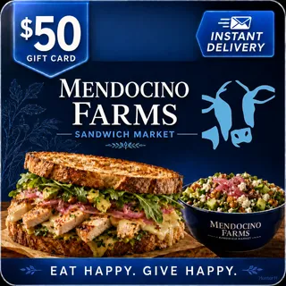 $50 Mendocino Farms Gift Card⚡️FLASH SALE ⚡️