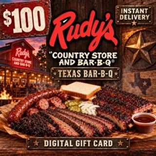 $100.00 Rudy’s BBQ Gift Card⚡️FLASH SALE ⚡️