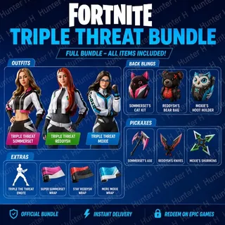 Fortnite - Triple Threat (BUNDLE) [Instant Delivery] ⚡️FLASH SALE ⚡️
