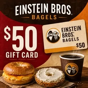 $50.00 Einstein Bros. Bagels Gift Card⚡️FLASH SALE ⚡️