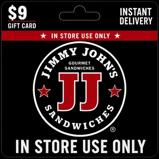 $9.00 Jimmy Johns Giftcard (In Store Use Only) [Instant Delivery]