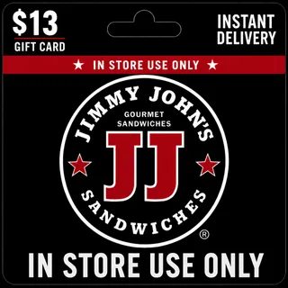 $13.00 Jimmy Johns Giftcard (In Store Use Only) [Instant Delivery]