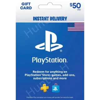 $50.00 USD PlayStation Store ⚡️FLASH SALE⚡️ [Instant Delivery]