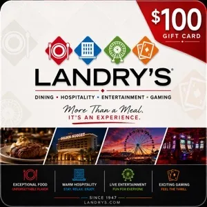 $100 Landrys Gift Card⚡️FLASH SALE ⚡️