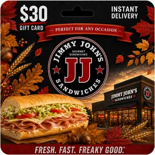 $30.00 Jimmy Johns Giftcard [Instant Delivery]