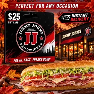 $25.00 Jimmy Johns Giftcard [Instant Delivery]