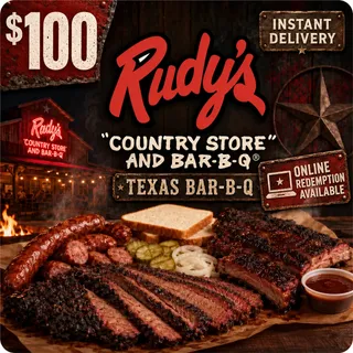 $100.00 Rudy BBQ Gift Card⚡️FLASH SALE ⚡️