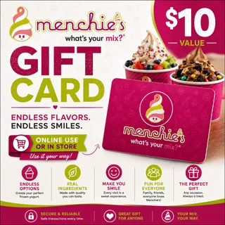 $11.99 Menchie's Frozen Yogurt Gift Card⚡️FLASH SALE ⚡️
