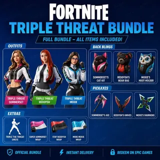 Fortnite - Triple Threat (BUNDLE) [Instant Delivery] ⚡️FLASH SALE ⚡️