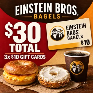 $30.00 Einstein Bros. Bagels Gift Card⚡️FLASH SALE ⚡️