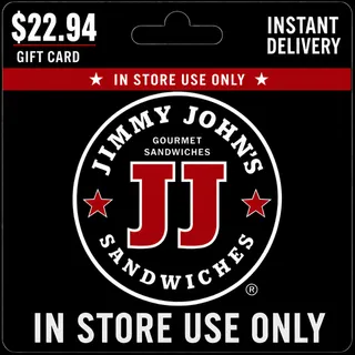 $22.94 Jimmy Johns Giftcard (In Store Use Only) [Instant Delivery]