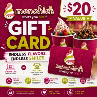 $20.00 Menchie's Frozen Yogurt Gift Card⚡️FLASH SALE ⚡️