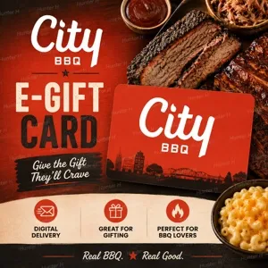 $50.00 City Barbecue Gift Card⚡️FLASH SALE ⚡️