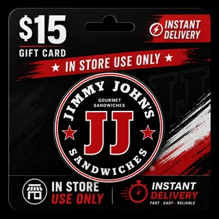 $15.00 Jimmy Johns Giftcard (In Store Use Only) [Instant Delivery]