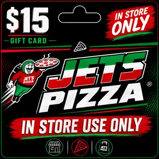 $15.00 Jets Pizza Giftcard (In Store Use Only) [Instant Delivery]