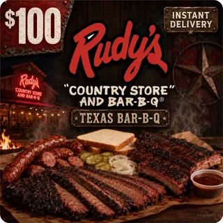 $100.00 Rudys BBQ Gift Card⚡️FLASH SALE ⚡️