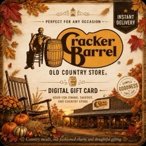 $30.00 Cracker Barrel Gift Card⚡️FLASH SALE ⚡️