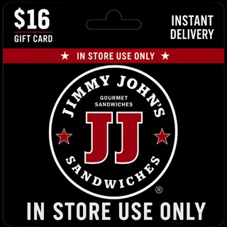 $16.00 Jimmy Johns Giftcard (In Store Use Only) ⚡️FLASH SALE ⚡️