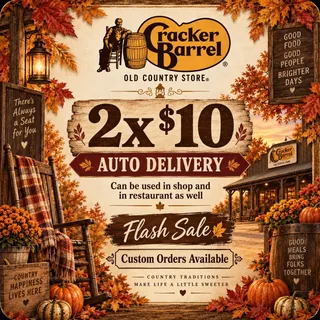 $20.00 Cracker Barrel Gift Card⚡️FLASH SALE ⚡️