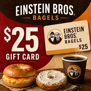 $25.00 Einstein Bros. Bagels Gift Card⚡️FLASH SALE ⚡️