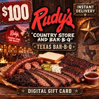 $100.00 Rudy’s BBQ Gift Card⚡️FLASH SALE ⚡️