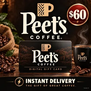 $60.00 Peet’s Coffee Gift Card⚡️FLASH SALE ⚡️