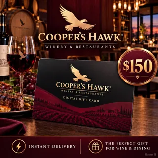 $150.00 Coopers Hawk Gift Card⚡️FLASH SALE ⚡️