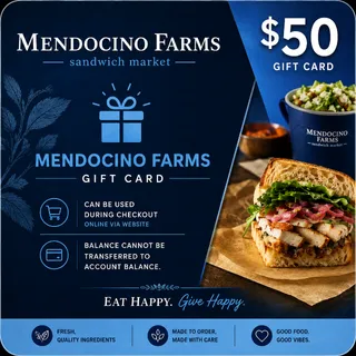 $50 Mendocino Farms Gift Card⚡️FLASH SALE ⚡️