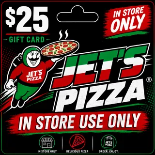 $25.00 Jets Pizza Giftcard (In Store Use Only) [Instant Delivery]