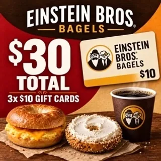 $30.00 Einstein Bros. Bagels Gift Card⚡️FLASH SALE ⚡️