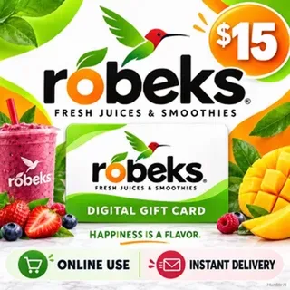 $15.00 Robeks Giftcard [Instant Delivery]