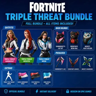 Fortnite - Triple Threat (BUNDLE) [Instant Delivery] ⚡️FLASH SALE ⚡️