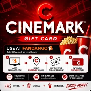 $20.00 Cinemark Gift Card | Use via Fandango for Cinemark Showings  [Instant Delivery]
