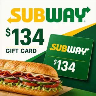 $134.51 Subway Gift Card⚡️FLASH SALE ⚡️