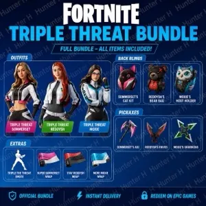 Fortnite - Triple Threat (BUNDLE) [Instant Delivery] ⚡️FLASH SALE ⚡️