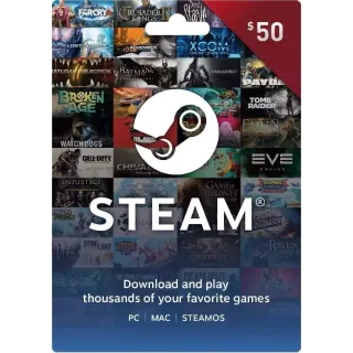 $50.00 USD Steam