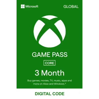 Xbox Game Pass Core 3 Months Global