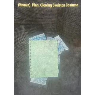 Glowing skeleton costume plan 