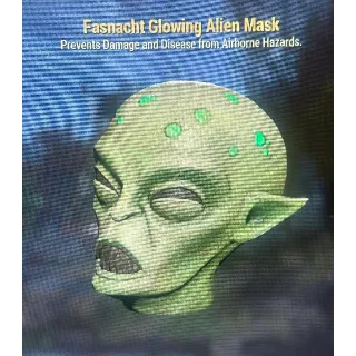 Glowing alien mask 