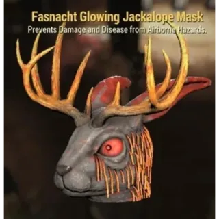 Glowing Jackelope mask 