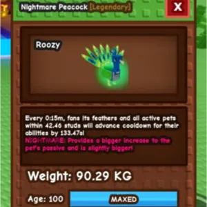 90kg NM GOLDY PEACOCK 🦚