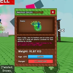 91KG NM PEACOCK 🦚