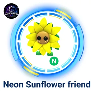 Neon sunflower friend