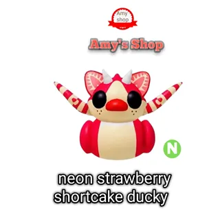 Neon strawberry shortcake ducky