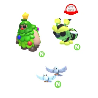 Neon turtle doves neon humbug tree