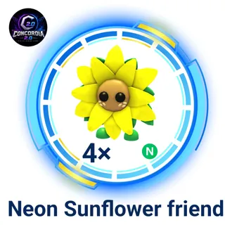 Neon sunflower friend
