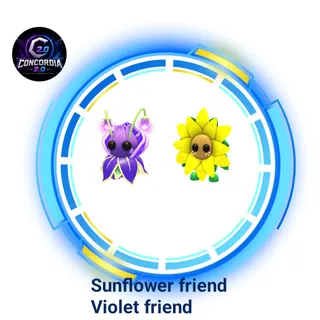 Sunflower friend violet friend 